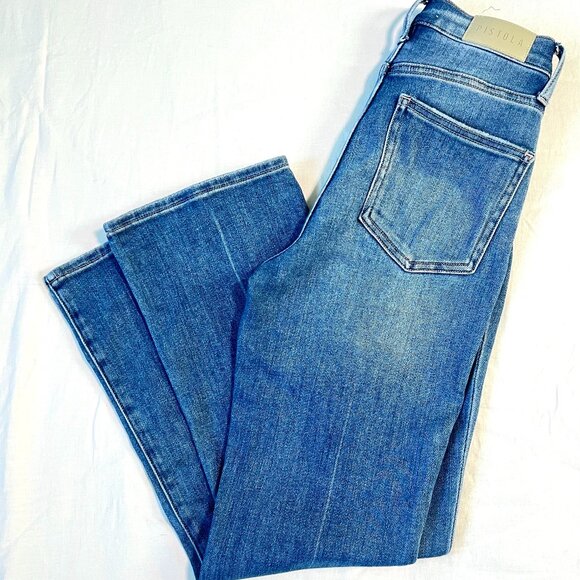 Pistola Lennon Jeans Size 26 High Rise Straight Leg Medium-Light Wash - Picture 3 of 12